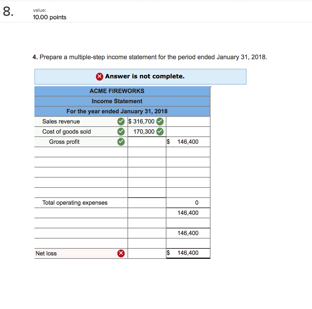 1, 2018, the general ledger of ACME Fireworks includes the following account