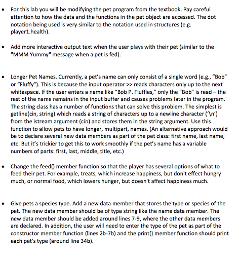 Language: C++ pet code that should be modified: Thank you so much