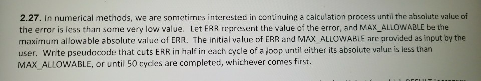2.27. In numerical methods, we are sometimes interested in continuing a