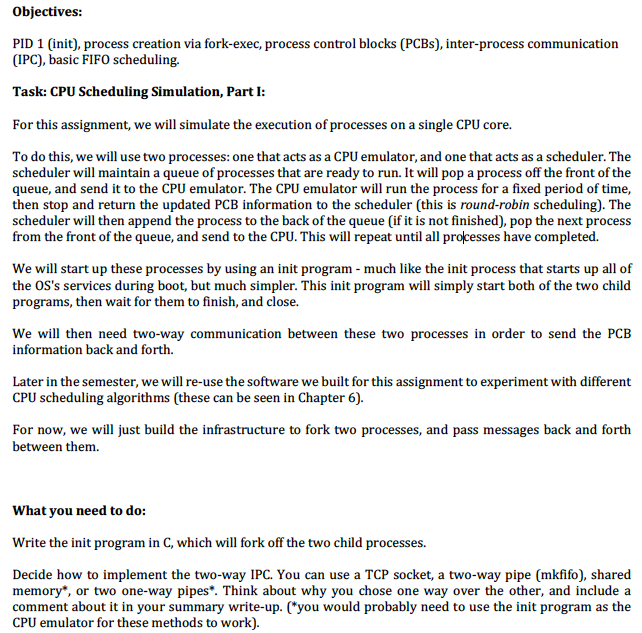 Please do this in C language. I must have this 3 files,