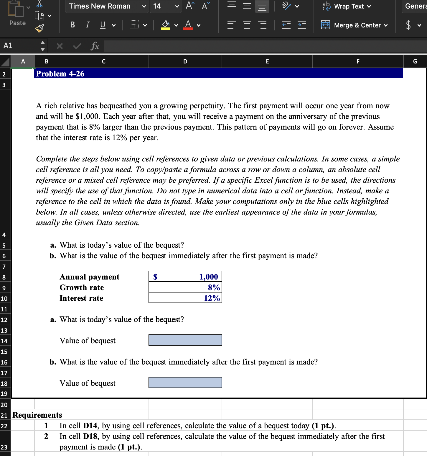 help me solve it! A rich relative has bequeathed you a growing