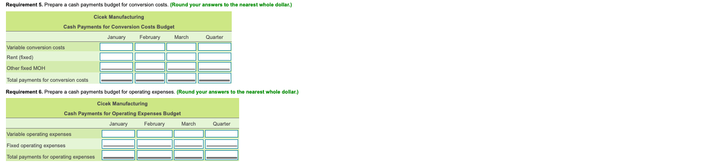 remain stable at$12 per unit throughout the budget period. Sales for the