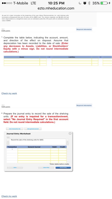  Complete the table below, indicating the account, amount and direction of