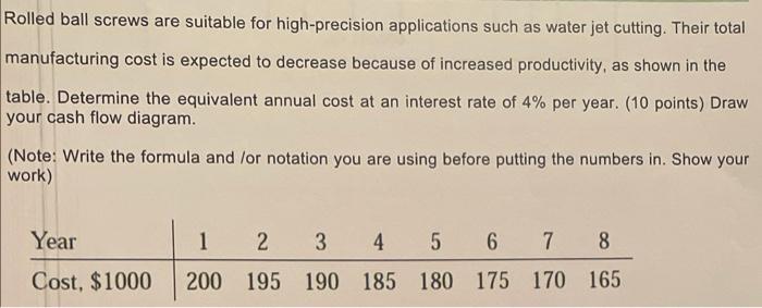  Rolled ball screws are suitable for high-precision applications such as water