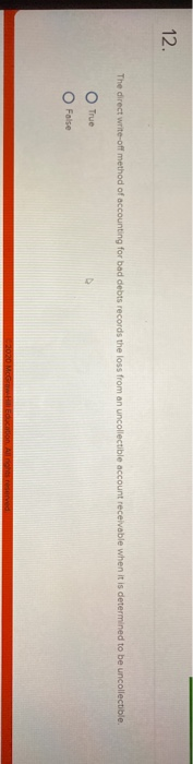  please help no description is needed The direct write-off method of