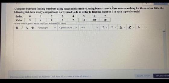 I need answer with reason please Campare tetween finding numbers using sequentlal