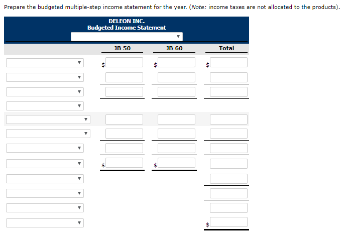 404,400 201,000 $27 $22 Production budget Desired ending finished goods units Beginning
