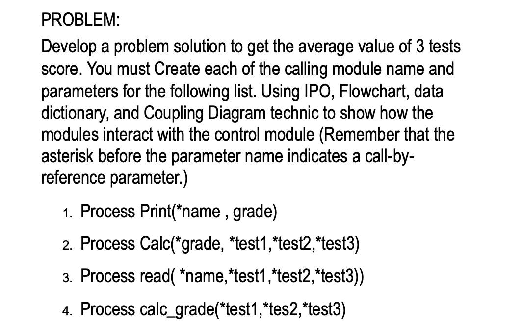  PROBLEM: Develop a problem solution to get the average value of