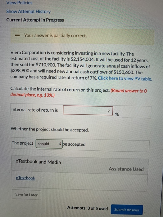  View Policies Show Attempt History Current Attempt in Progress Your answer