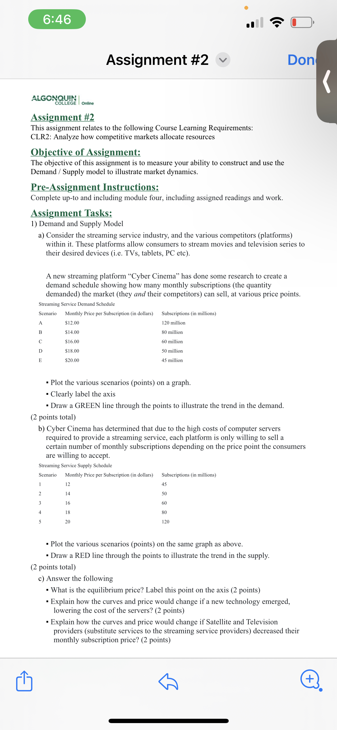  Assignment #2 ALGCNOUIN: Online Assignment #2 This assignment relates to the