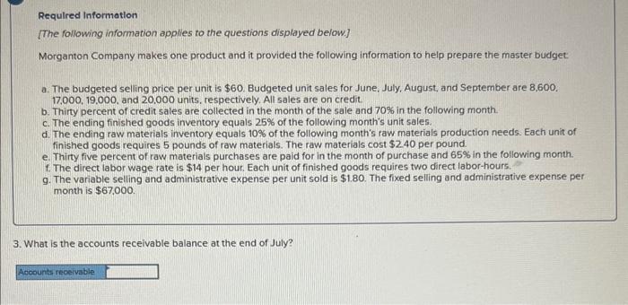 & thank you :) With the information provided please solve the answers