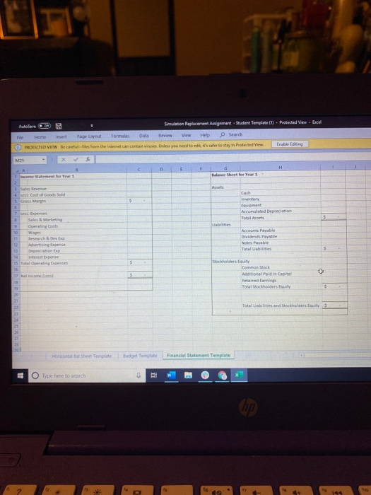 your client lolowing page). 2. Using the completed Horizontal Balance Sheet create