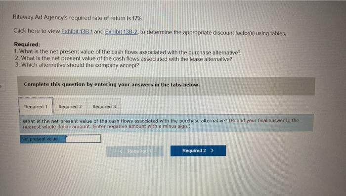 of a Lease or Buy Decision (LO13-2) The Riteway Ad Agency provides
