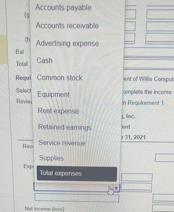 any other amounts separately.) h. Declared and paid a cash dividend of