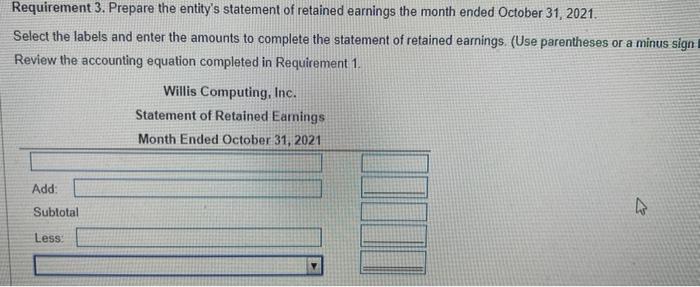income statement. Remen bes to (st cepenset in decreasing order by anount.