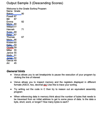 name: int final Class[20]: Each record has two fields - The first