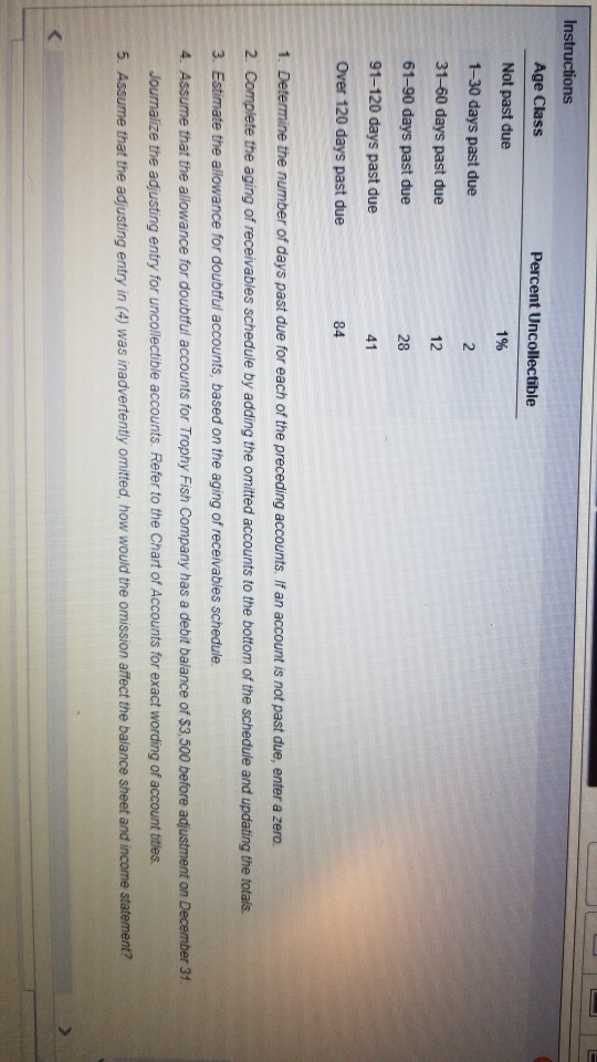 and others throughout the western United States. The accounts receivable clerk for