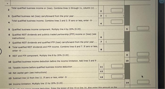 (c) .. 3 Qualified business net (loss) carryforward from the prior year
