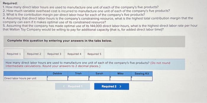 solve for Req.1-5. If you could please CORRECTLY solve for those and