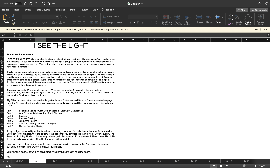 I SEE THE LIGHT, CYBERTEXT. Can someone help me with excel slides