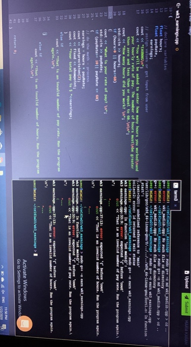 hours worked and the hourly rate of pay (both are floating point