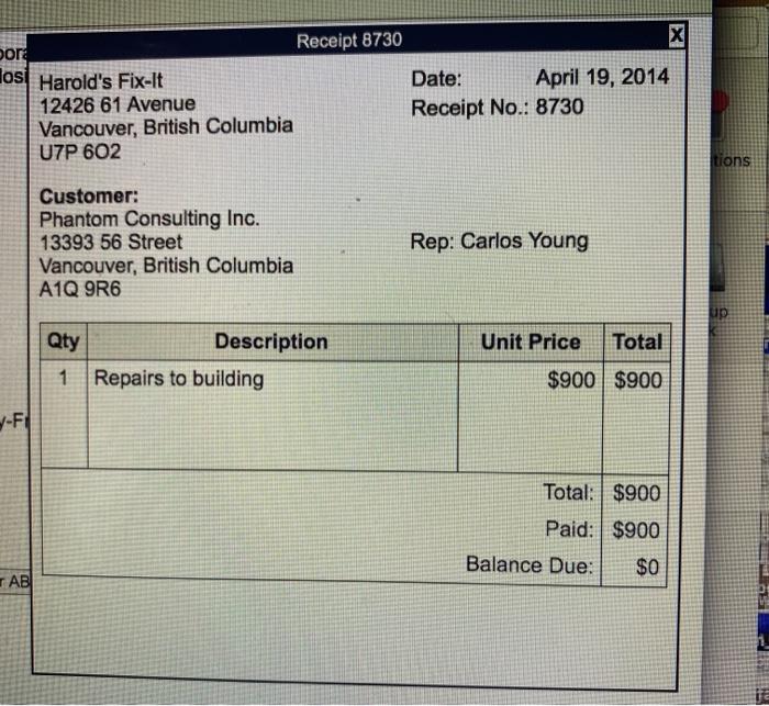 4907 Purchase Order 1240 Inter-Office Memo 2 Receipt from George's Diner Recept