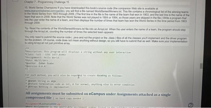 pls pls can you do this in java ! Chapter 7 -