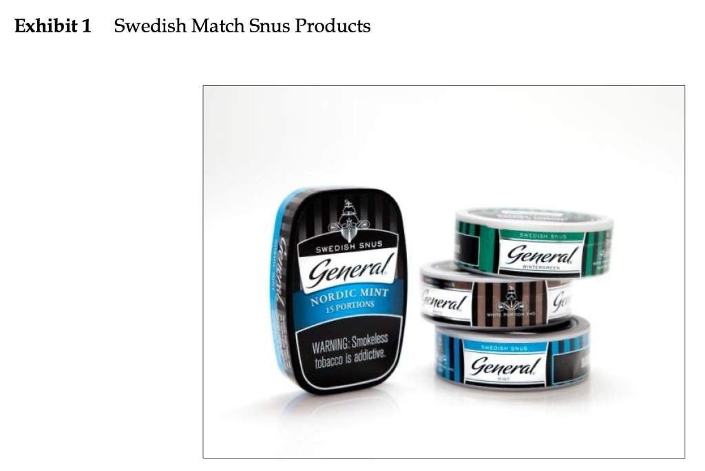 smokeless tobacco, cigars, matches, and lighters. Its most important product was a