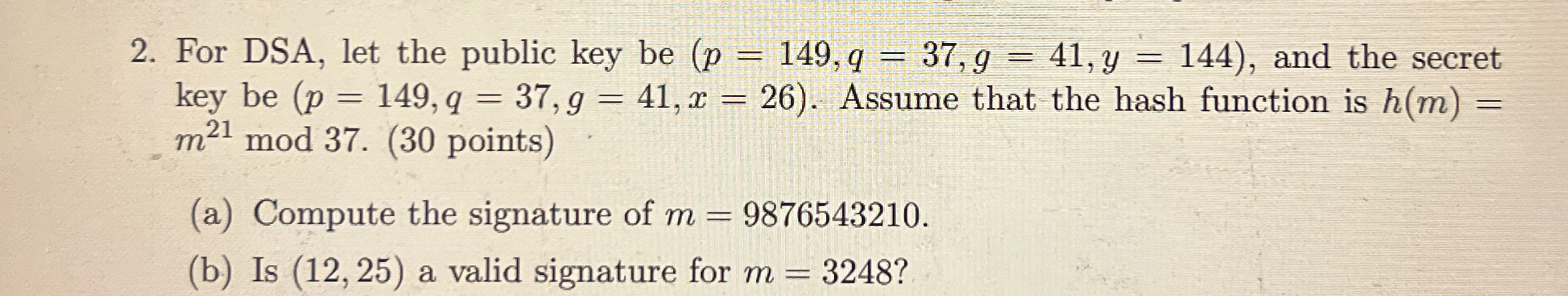  Answer Question 2a and 2b 