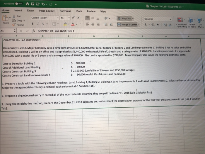  Chapter 10 Lab- Students (1) Data Review View AutoSave ABE SU