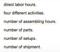 Allocation Rate Materials handling 1.20 S 520.00 S 90.00 S 1,800.00 Shipping
