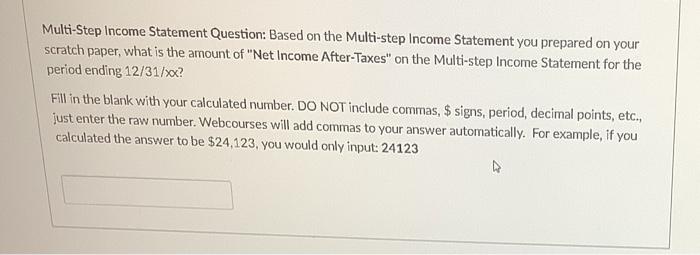income, and net income after taxes. Partial Adjusted Trial Balance As of