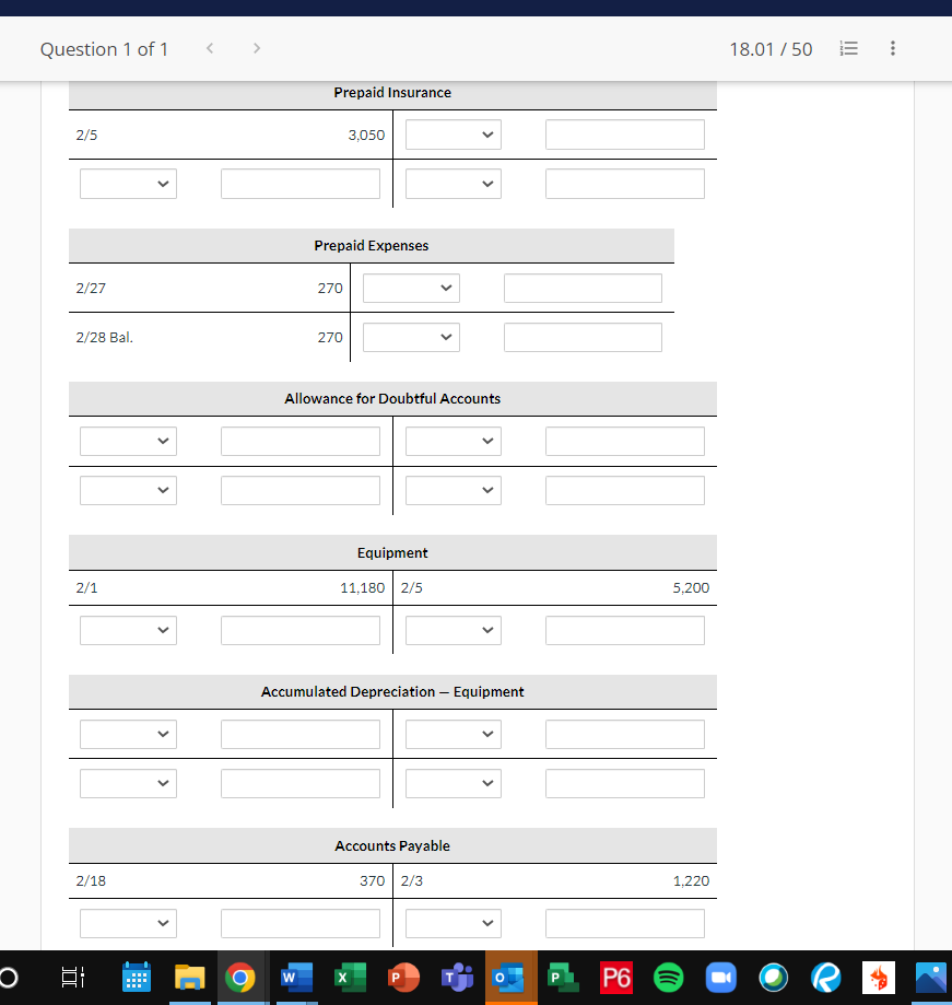 select "No Entry" for the account titles and enter for the amounts.