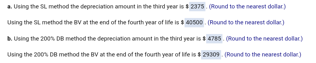 GDS: What is the depreciation amount in the third year? What is