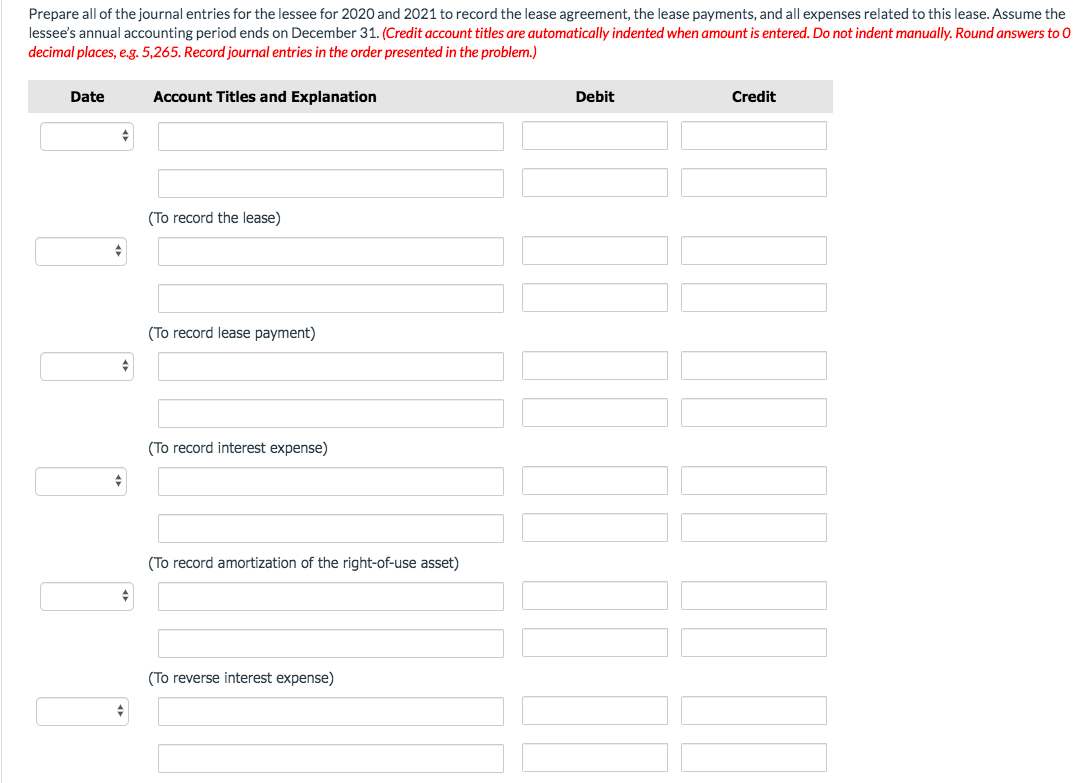 signs an agreement on January 1, 2020, to lease equipment to Teal