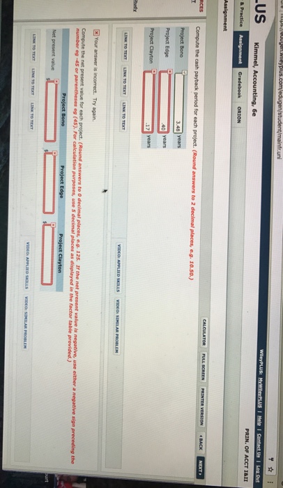 Problem 24-1A U3 Company is considering three long-term capital investment proposals. Each