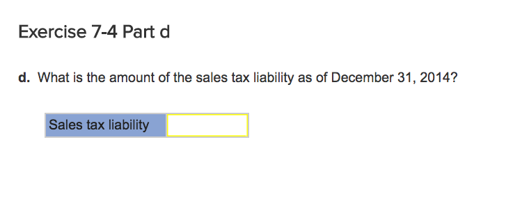 of operations. Sales tax is collected at the time of sale but