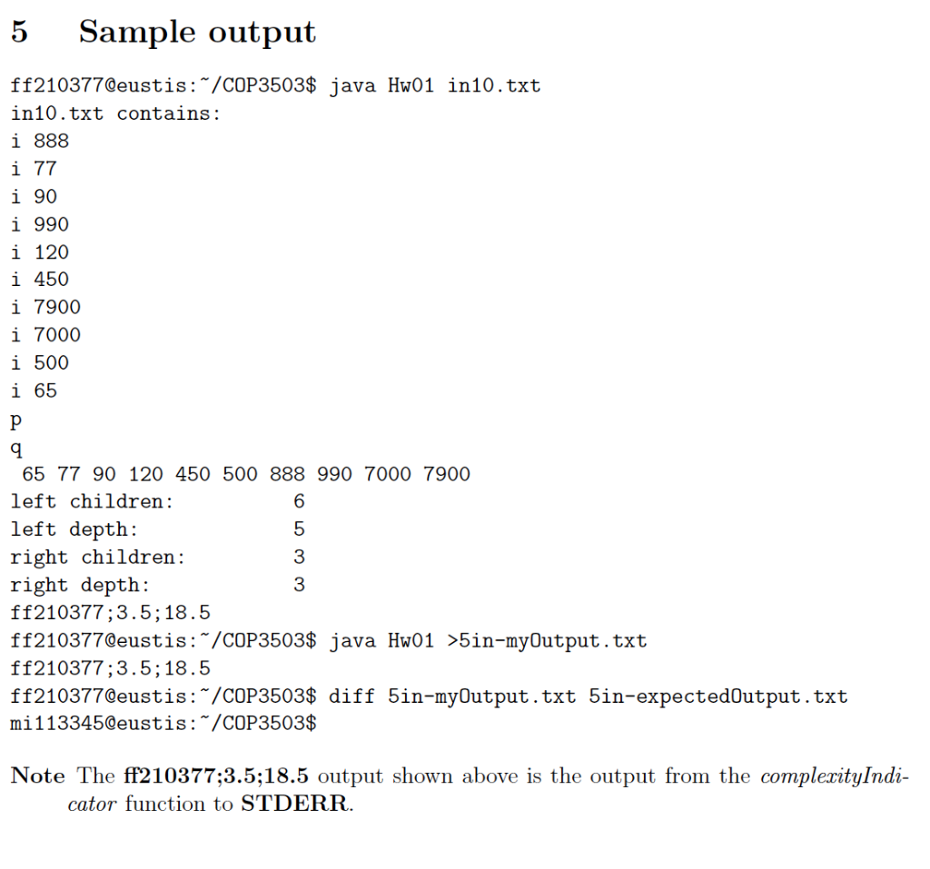 Note: Inserts are based on the algorithm of = goes right. Deletes