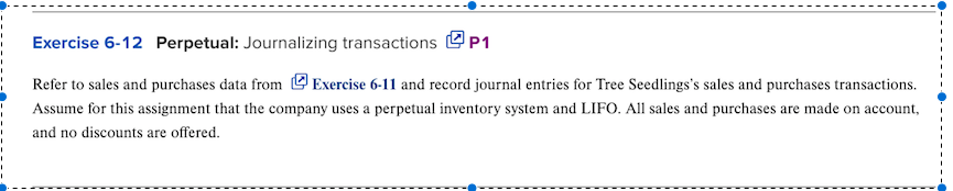 each method. Exercise 6-6 A Periodic: Inventory costing [P3P Refer to the
