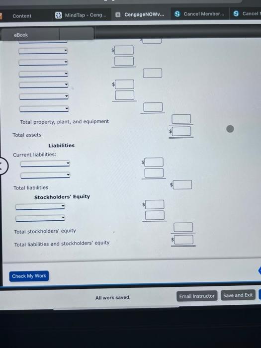 depreciation-equipment Net income Total liabilities $390,600 Stockholders' Equity Wages payable $2,900 Common