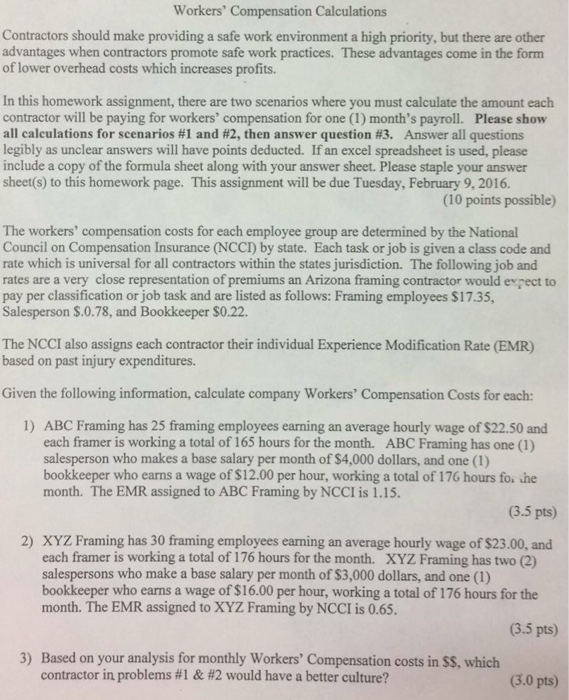  Contractors should make providing a safe work environment a high priority,