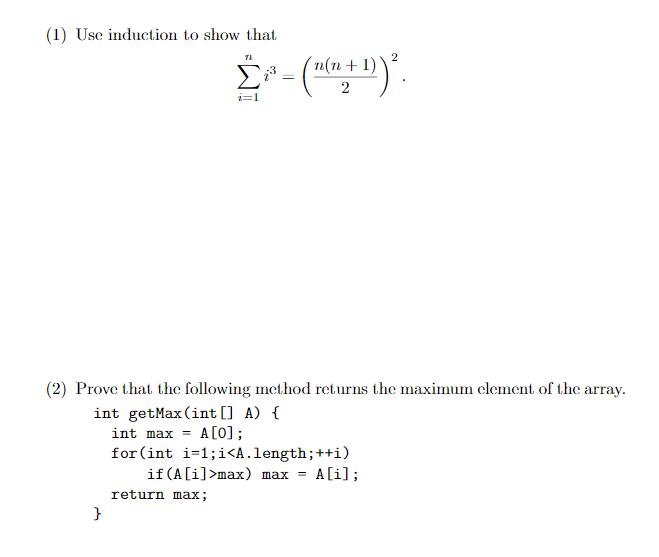 Please explain how to do these, don't understand induction proofs. (1)