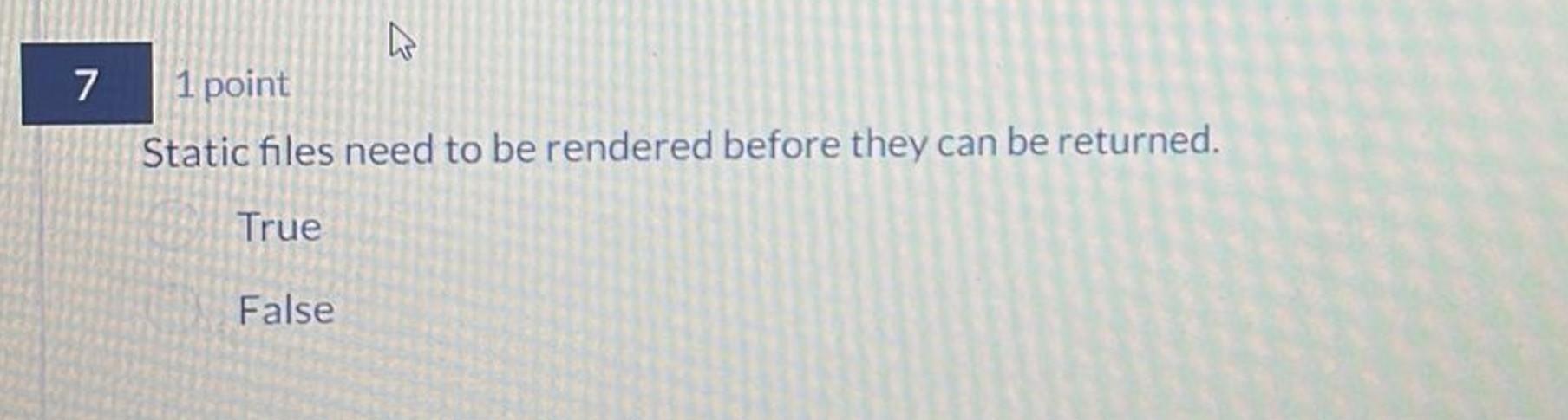  71 point Static files need to be rendered before they can