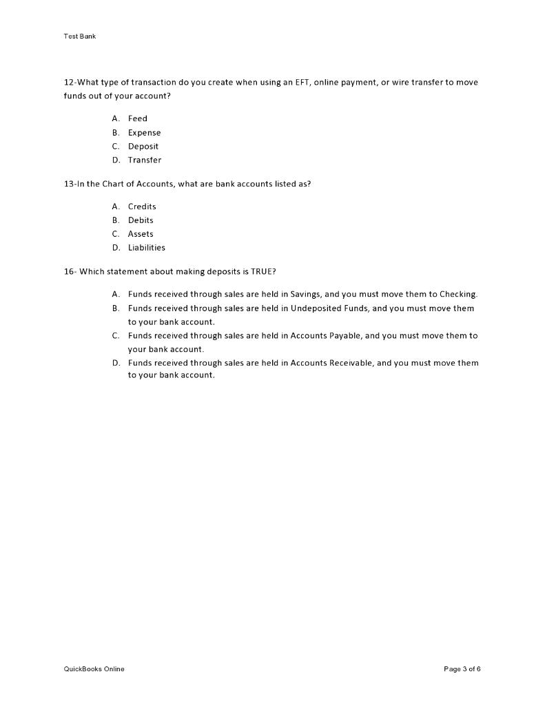 12-What type of transaction do you create when using an EFT,