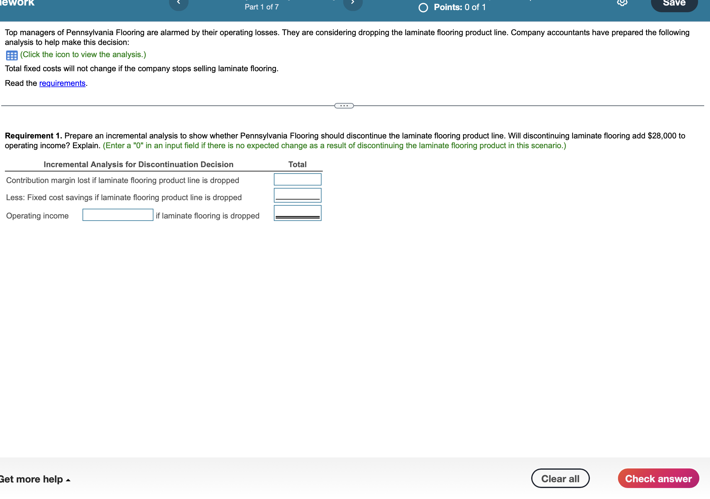  analysis to help make this decision: (Click the icon to view