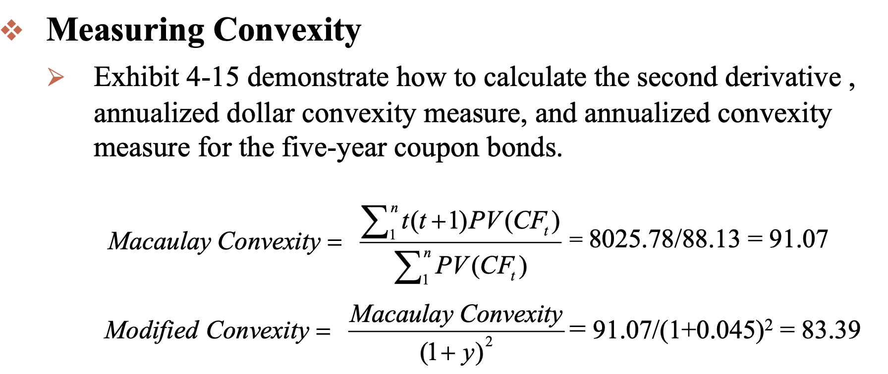 Convexity formulas. The goal here is to take the first derivative of
