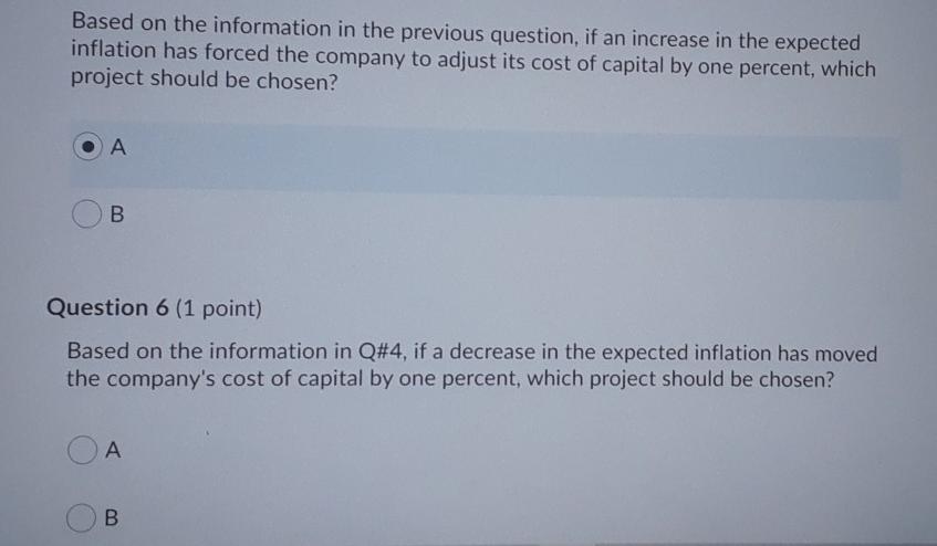 Based on the information in the previous question, if an increase