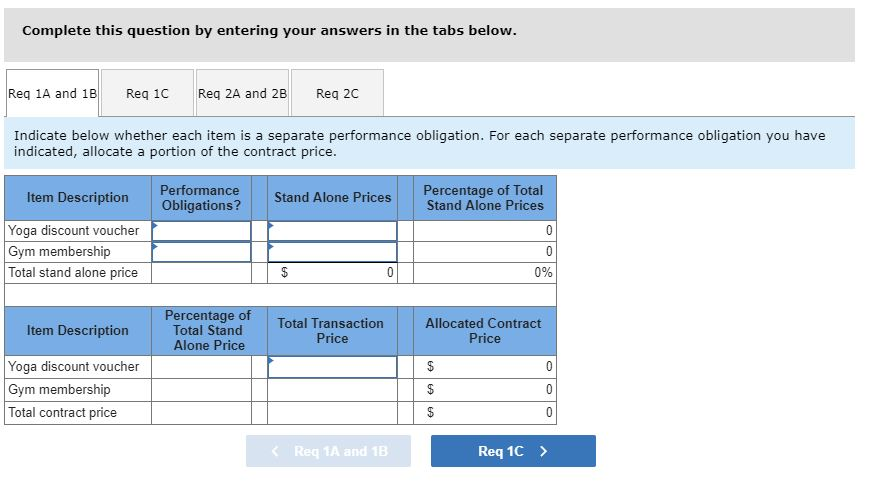 Problem 5-1 Upfront fees; performance obligations [LO5-4, 5-5] Fit & Slim (F&S)