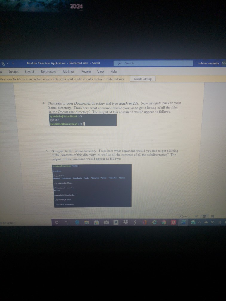  2024 - Module 7 Practical Application Protected View . Saved Search