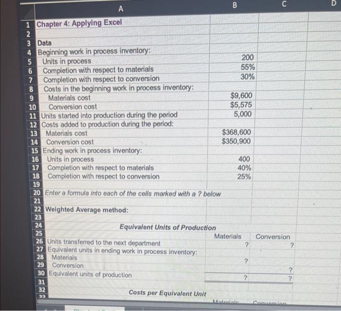  A B C D Costs per Equivalent Unit Open recovered workbooks?